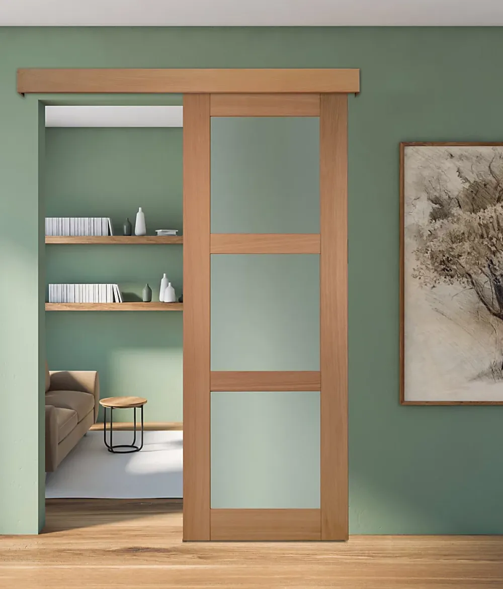 Lynporte Porte Nue<Porte seule 3 Vitrages URSA bois chêne européen 2040 x 730