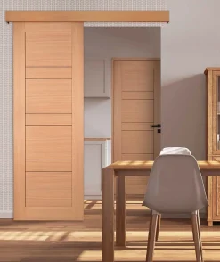 Lynporte Porte seule isoplane 1 Panneau CASSIOPEIA bois chêne européen 2040 x 830- Porte Nue