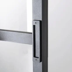 Porte Nue<Porte seule Loft 4 carreaux vitrés transparents, coloris noir mat H.204 x l.83cm