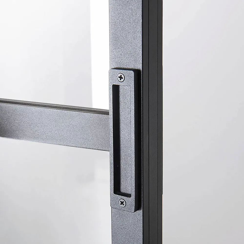 Porte Nue<Porte seule Loft 4 carreaux vitrés transparents, coloris noir mat H.204 x l.83cm