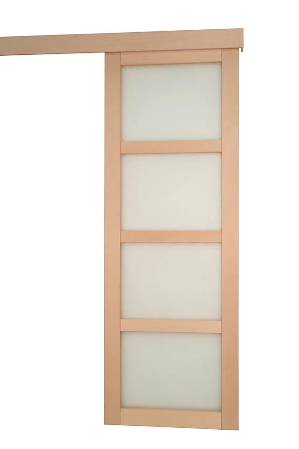Lynporte Porte seule NOVA2 4 Vitrages bois hêtre 2040 x 830- Porte Nue