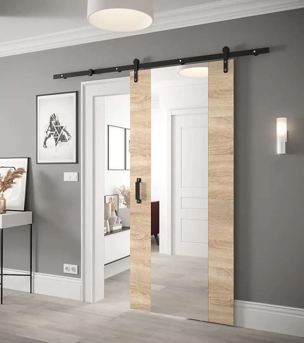 Abiks Meble Portes coulissantes Loftiko II 90x204 (chêne sonoma)- Porte Coulissante
