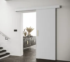 Abiks Meble Porte Coulissante<Portes coulissantes Salwador I 90x204 cm (Blanc / Blanc / Or)