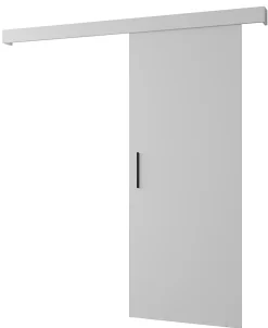 Abiks Meble Portes coulissantes Salwador I 90x204 cm (Blanc / Blanc / Noir)- Porte Coulissante