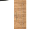 Abiks Meble Portes coulissantes Salwador Y 90x204 cm (Chêne Craft / Noir / Noir)- Porte Coulissante