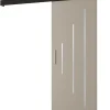 Abiks Meble Portes coulissantes Salwador Y 90x204 cm (Cachemire / Noir / Argent)- Porte Coulissante