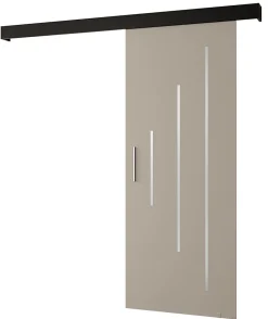 Abiks Meble Portes coulissantes Salwador Y 90x204 cm (Cachemire / Noir / Argent)- Porte Coulissante