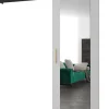 Abiks Meble Portes coulissantes Salwador II 70x204 cm (Blanc / Noir / Or)- Porte Coulissante