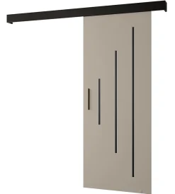 Abiks Meble Portes coulissantes Salwador Y 70x204 cm (Cachemire / Noir / Noir)- Porte Coulissante