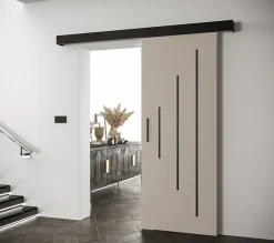 Abiks Meble Porte Coulissante<Portes coulissantes Salwador Y 80x204 cm (Cachemire / Noir / Noir)