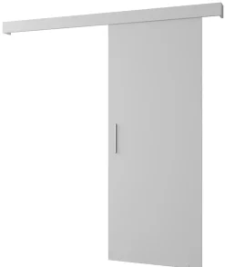 Abiks Meble Portes coulissantes Salwador I 70x204 cm (Blanc / Blanc / Argent)- Porte Coulissante