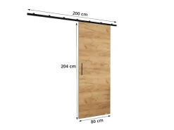 Abiks Meble Porte Coulissante<Portes coulissantes Zonda II 80x204 cm (Noir)