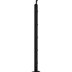 Fortia Poteau à plat pour balustrade aluminium noir H.97,1 cm- Garde-Corps, Balustrade