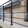 Alumin'home Poteau à plat pour garde corps Oxalis noir ral 9005- Garde-Corps, Balustrade