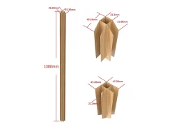 Vente-unique Verrière<Poteau d'angle pour verrière atelier en aluminium thermolaqué 130 cm naturel clair - BAYVIEW