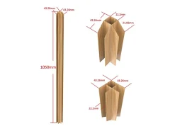 Vente-unique Verrière<Poteau d'angle pour verrière atelier en aluminium thermolaqué 105 cm naturel clair - BAYVIEW
