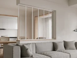 Vente-unique Verrière<Poteau de terminaison pour verrière en aluminium thermolaqué - H105 cm - Blanc - BAYVIEW
