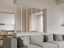 Vente-unique Verrière<Poteau de terminaison pour verrière en aluminium thermolaqué - H105 cm - Blanc - BAYVIEW