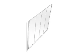Vente-unique Verrière<Poteau de terminaison pour verrière en aluminium thermolaqué - H105 cm - Blanc - BAYVIEW