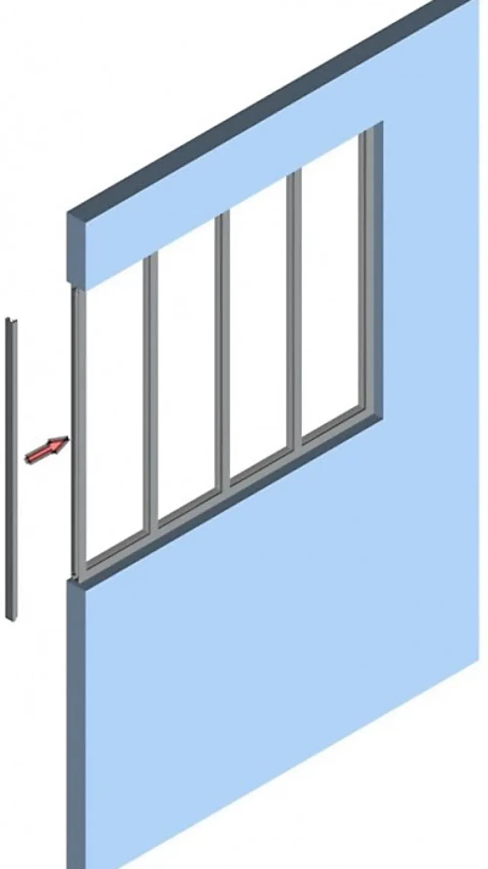 Optimum Verrière<Poteau de terminaison pour verrière d'intérieur