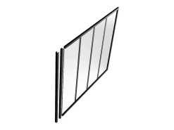 Vente-unique Verrière<Poteau de terminaison pour verrière en aluminium thermolaqué - H130 cm - Noir - BAYVIEW