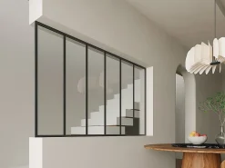 Vente-unique Verrière<Poteau de terminaison pour verrière en aluminium thermolaqué - H130 cm - Noir - BAYVIEW