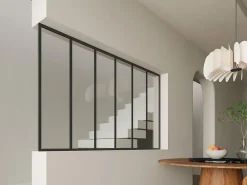Vente-unique Verrière<Poteau de terminaison pour verrière en aluminium thermolaqué - H130 cm - Noir - BAYVIEW