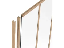 Vente-unique Verrière<Poteau de terminaison pour verrière en aluminium thermolaqué - H105 cm - Naturel clair - BAYVIEW