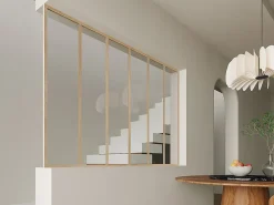 Vente-unique Verrière<Poteau de terminaison pour verrière en aluminium thermolaqué - H105 cm - Naturel clair - BAYVIEW
