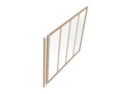 Vente-unique Verrière<Poteau de terminaison pour verrière en aluminium thermolaqué - H105 cm - Naturel clair - BAYVIEW