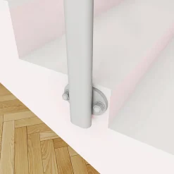 AICA Sanitaire Poteau Garde-Corps en aluminium argent L.890 mm - Pose suspendue ou latérale, idéal intérieur et extérieur- Accessoire D'Escalier
