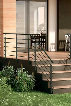 Sogem Garde-Corps, Balustrade<Poteau garde-corps pose latérale Cala anthracite ral 7019