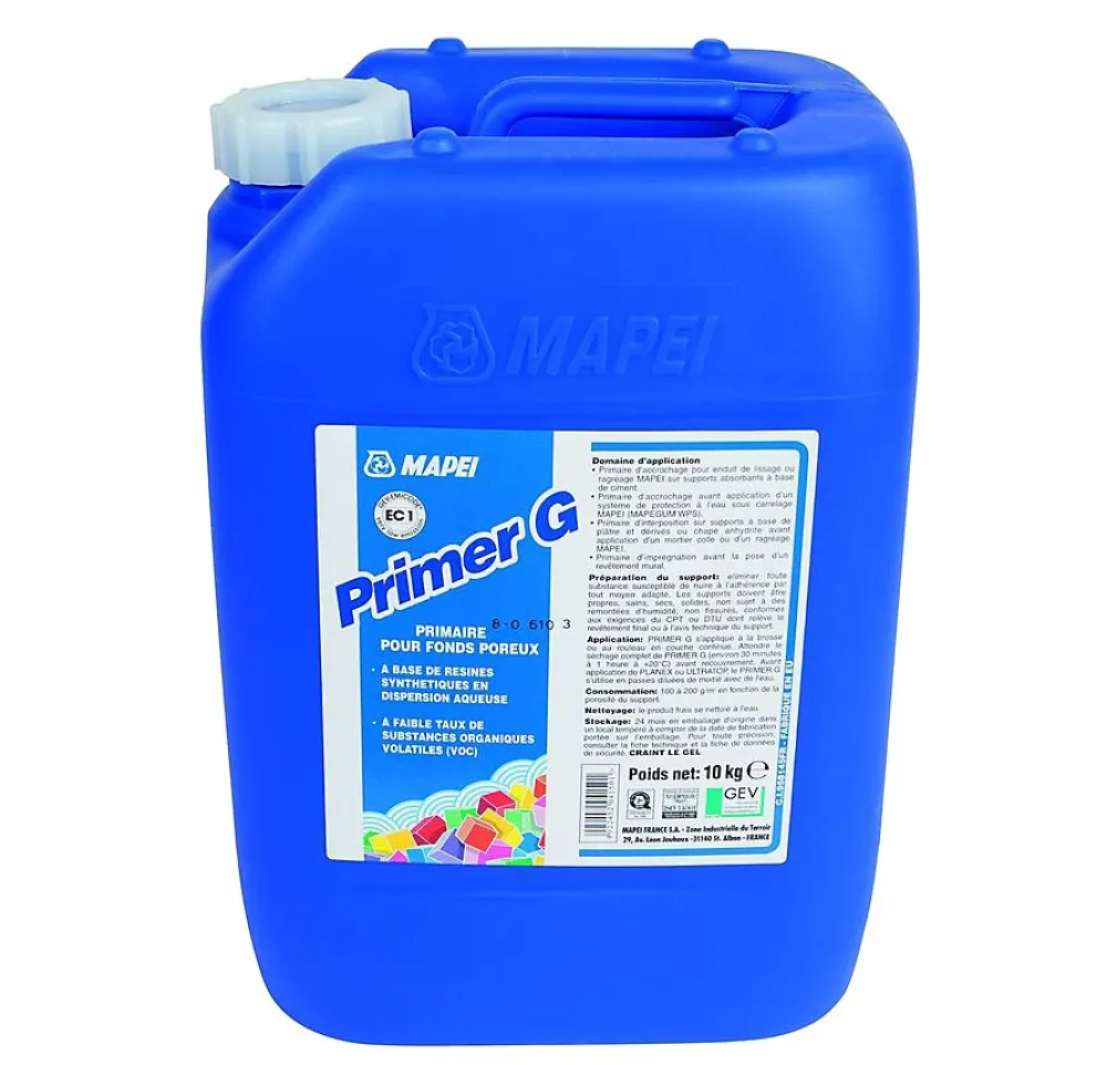 Mapei Joint Carrelage Sol<Primaire d'adhérence pour supports poreux PRIMER G - Bidon 25L