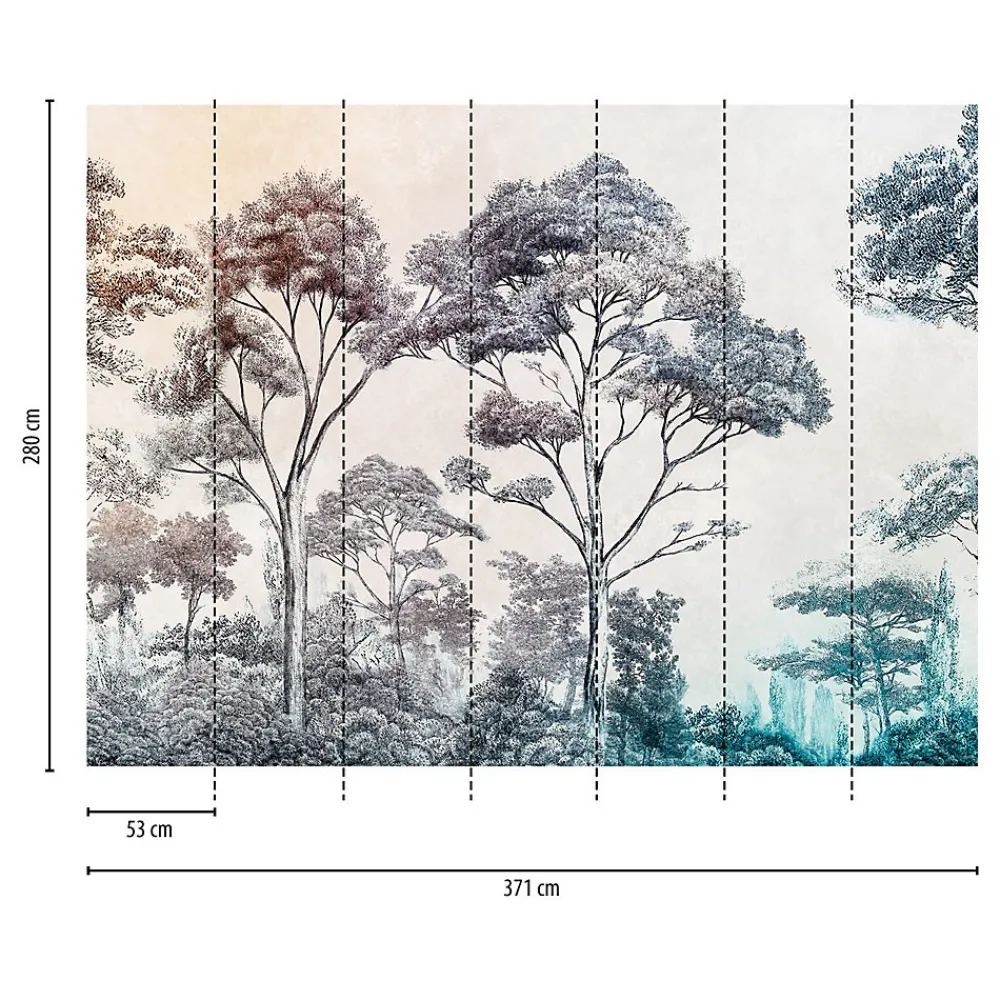 Profhome Papier Peint Panoramique<399021-GU Papier peint photo lisse mat 3,71 m x 2,8 m