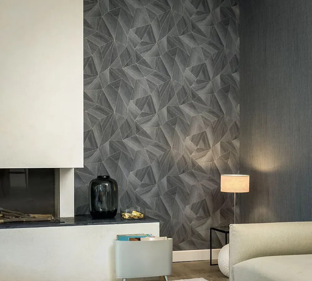 Profhome Papier Peint<361333-GU Papier peint à motifs graphiques lisse mat 5,33 m2