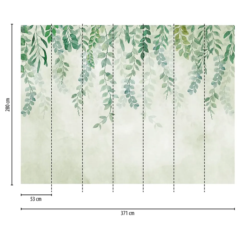 Profhome Papier Peint Panoramique<399071-GU Papier peint photo lisse mat 3,71 m x 2,8 m
