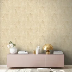 Profhome Papier Peint<396705-GU Papier peint aspect crépi texturé et des accents métalliques 5,33 m2
