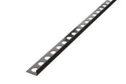 Ilcom Profil angulaire J en acier inoxydable pour les carreaux 10mm x 2700mm - gunmetal- Profilé Carrelage
