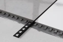 Ilcom Profil angulaire J en acier inoxydable pour les carreaux 12mm x 2700mm - noir matt- Profilé Carrelage