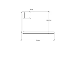 Ilcom Profil angulaire J en acier inoxydable pour les carreaux 12mm x 2700mm - noir matt- Profilé Carrelage