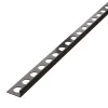 Ilcom Profilé Carrelage<Profil angulaire J en acier inoxydable pour les carreaux 8mm x 2700mm - gunmetal
