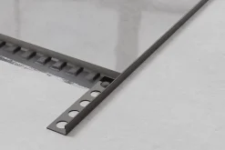 Ilcom Profilé Carrelage<Profil angulaire J en acier inoxydable pour les carreaux 8mm x 2700mm - gunmetal