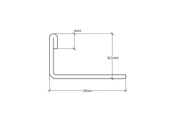 Ilcom Profilé Carrelage<Profil angulaire J en acier inoxydable pour les carreaux 8mm x 2700mm - gunmetal