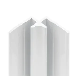 Schulte Profilé d'angle intérieur H.255 x 2,3 cm, aluminium, blanc brillant, Deco Design- Panneau Mural De Salle De Bains