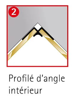 Schulte Panneau Mural De Salle De Bains<Profilé d'angle intérieur H.255 x 2,3 cm, aluminium, noir mat, Deco Design