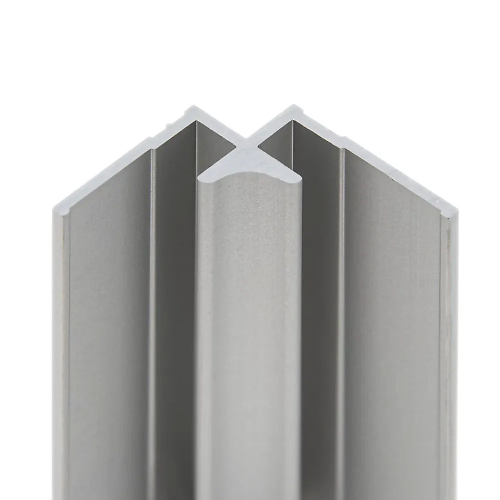 Schulte Profilé d'angle intérieur pour panneaux muraux DécoDesign, alu argenté- Panneau Mural De Salle De Bains