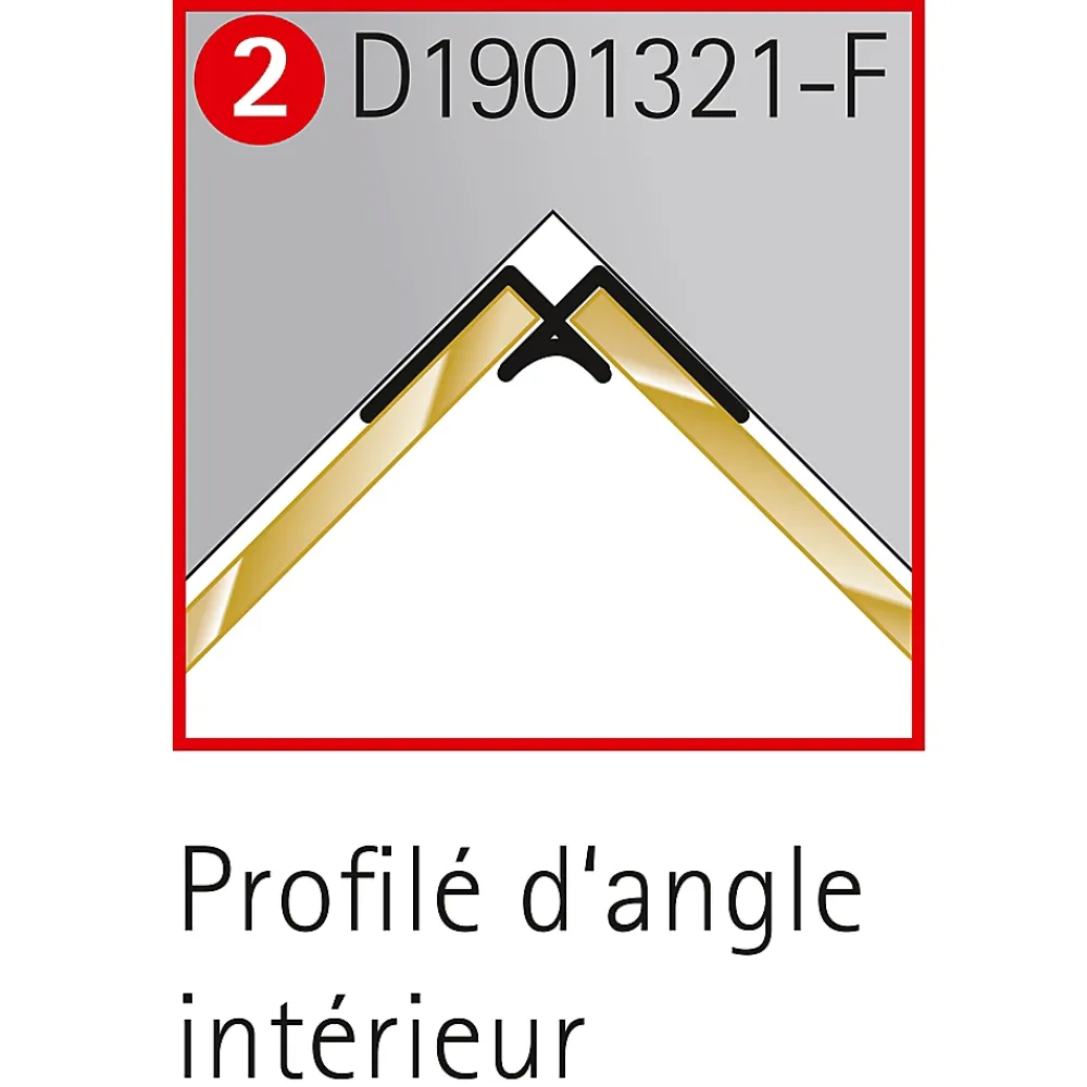 Schulte Profilé d'angle intérieur pour panneaux muraux DécoDesign, alu argenté- Panneau Mural De Salle De Bains