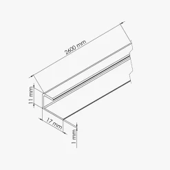Tecnoprofils Lambris Mural<Profil d'Arrêt PVC 8 mm - Longueur 2.60 m - Blanc