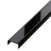 Ilcom Profilé décoratif C en acier inoxydable pour carrelage Noir poli - 40 mm x 2700 mm x 0,65 ep.- Profilé Carrelage