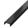 Ilcom Profilé Carrelage<Profilé décoratif C en acier inoxydable pour carrelage Noir satiné - 20 mm x 2440 mm x 0,65 ep.
